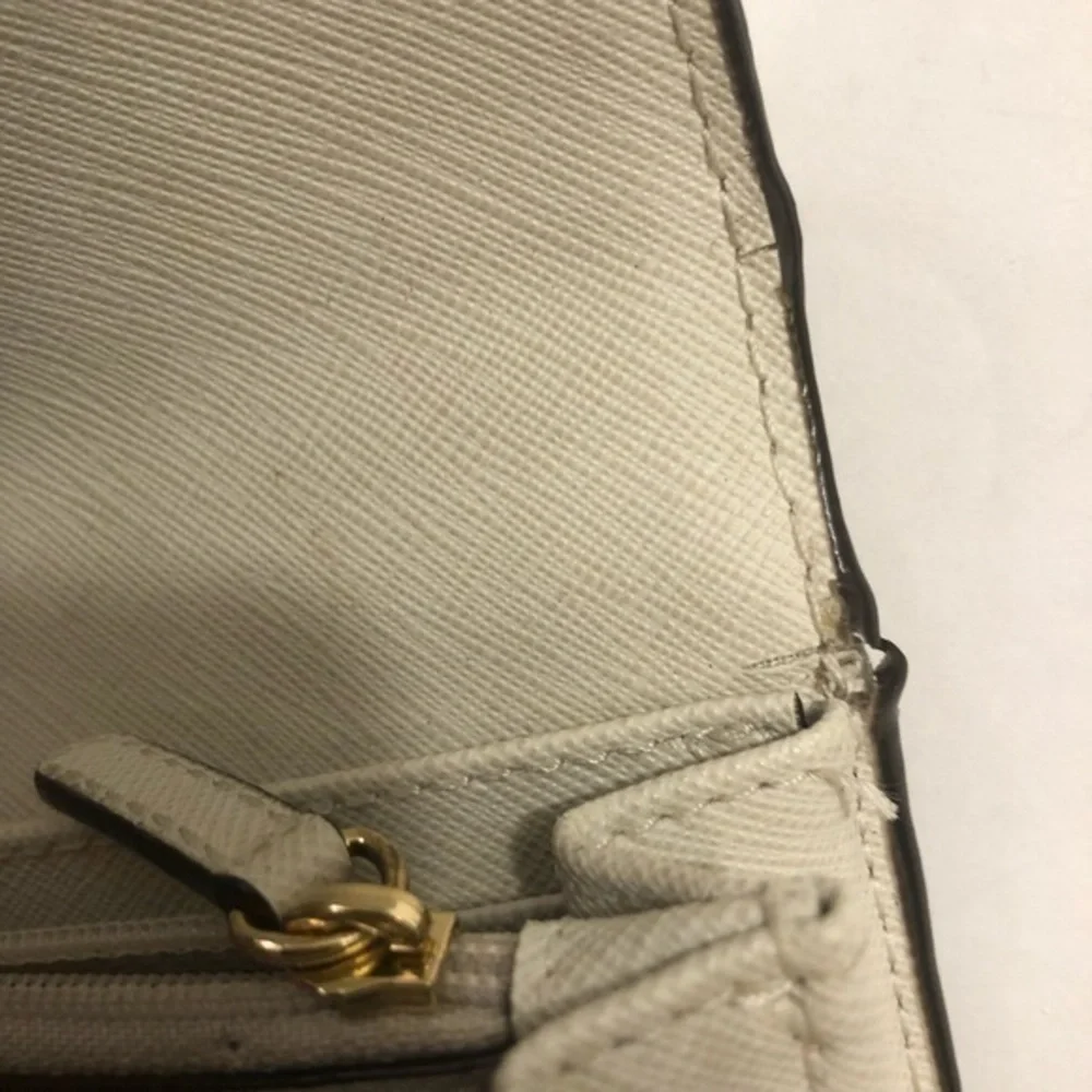 Michael kors white gold tone signature mk wallet